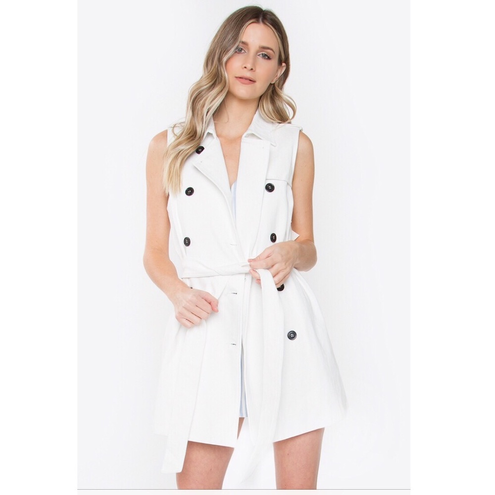 FLASH SALE!!! FRENCH TRENCH VEST - Picture 3 of 4